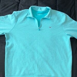 Vineyard Vines Light Blue Quarter-Zip Sweatshirt